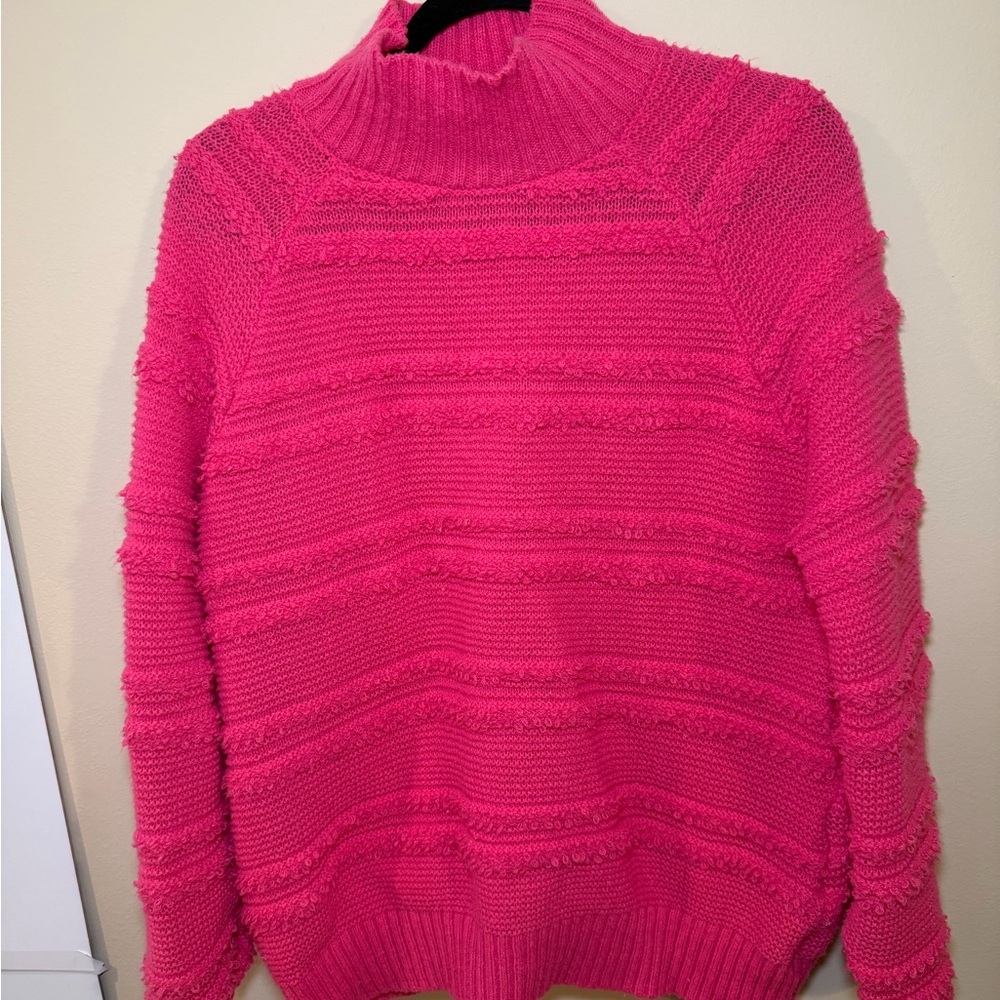 Chic Fuchsia Turtleneck Sweater
